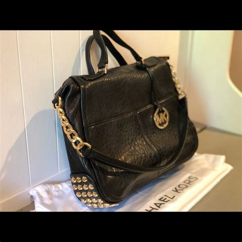michael kors shelley studded satchel